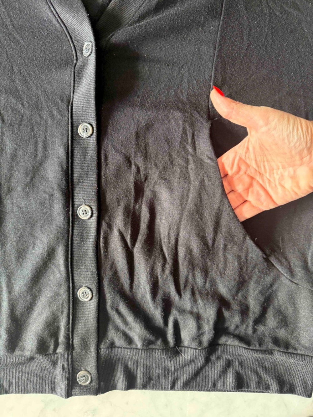 Beyond Yoga Carefree Cardigan Black XL Oversized Modal Fleece Button Front - Picture 5 of 8